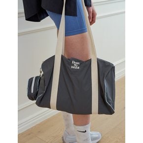 [Large] Logo sports duffel bag_ Grey