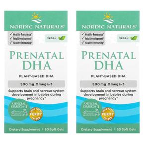 [해외직구] Nordic Naturals 노르딕내추럴 임산부 DHA 250mg 60소프트겔 2팩