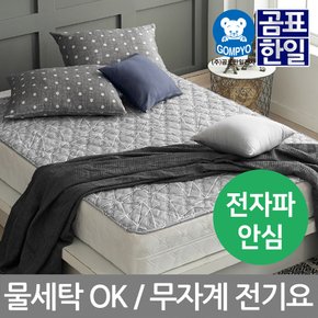 곰표한일 크로크그레이[대] 세탁기사용가능 워셔블전기장판 전자파X 초절전 무자계열선 전기요