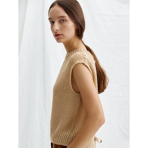 WOLLOW KNIT VEST (BUTTER)