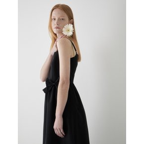 Simple Black Long Dress - Black