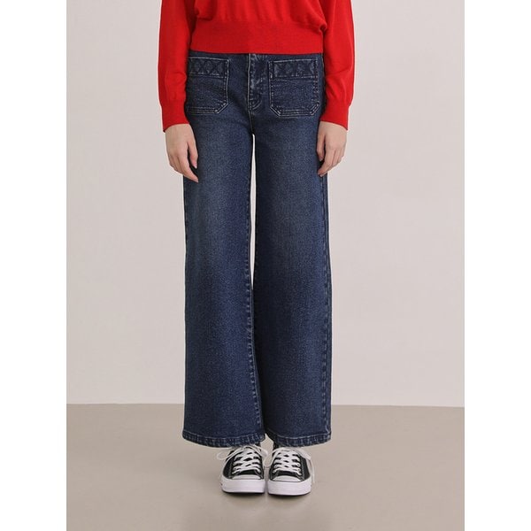 Pocket Detail Wide Denim Pants_MAADPN1