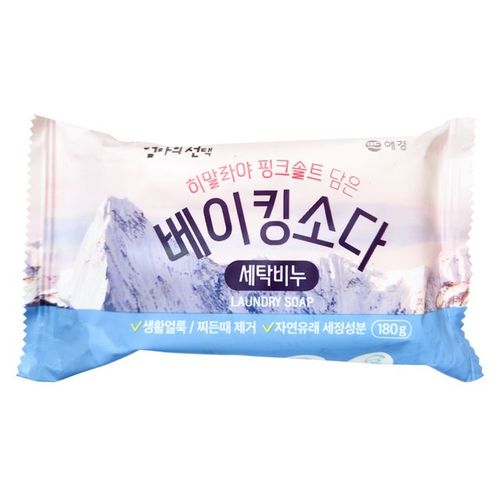 애경 엄마의선택 핑크솔트 베이킹소다 세탁비누 180g X ( 4매입 )