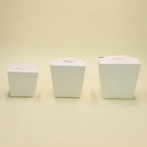 이지포장 딤섬용기 대형 흰색무지 300개 종이 접시 포장 상자 일회용