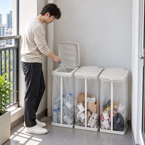 분리 수거대 재활용 쓰레기 수거함 대용량 쓰레기통 거치대