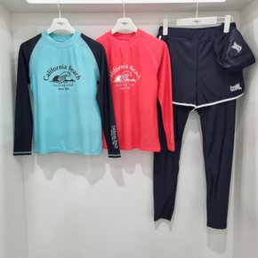 브라캡 긴팔 래쉬가드 수모 포함 긴바지 수영복 세트14420-178-401-61