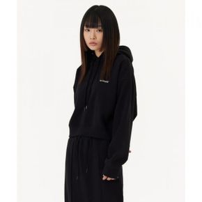 WOMENS SIGN LOGO OG 크롭PED SWEAT 후드 티셔츠 - BLACK Z241WHD04