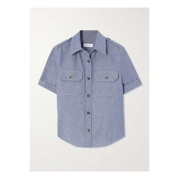 아날리사 코튼 캐시미어 블렌드 샴브레이 셔츠 1647597349543648