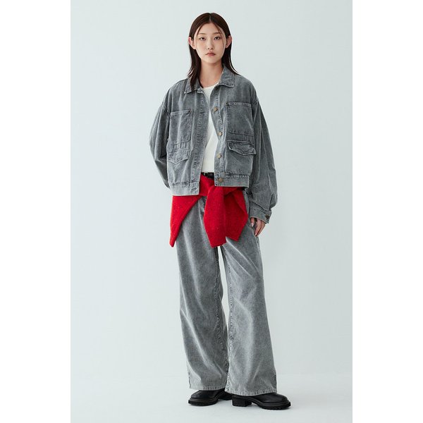 그레이 코듀로이 팬츠 9105431116081