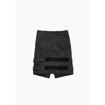 샵아모멘토 올리신더 25SS Deconstructed Workwear Skirt, Black