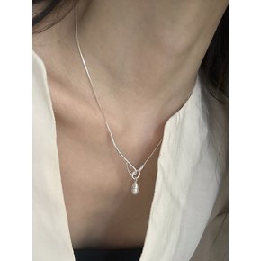 [925silver] Bud pearl necklace