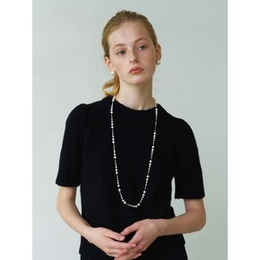 Slim Cone Pearl Long Necklace