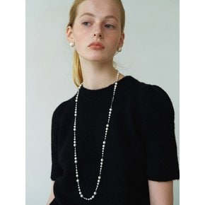 Slim Cone Pearl Long Necklace