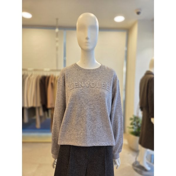 [여주점] [더 아이잗] 여성 엠보싱 레터링 맨투맨 티셔츠 (IRAM0TS861)