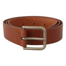 4812708 Dolce  Gabbana Elegant Leather Belt with Metal Mens Buckle