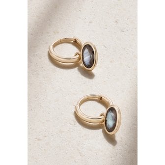 BY PARIAH 바이 파라이아 오르빗 14캐럿 골드 사파이어 후프 귀걸이 46376663162963559