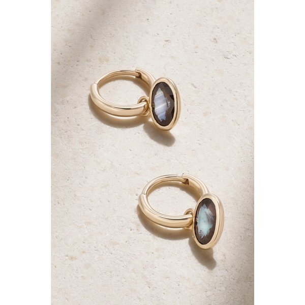 바이 파라이아 오르빗 14캐럿 골드 사파이어 후프 귀걸이 46376663162963559