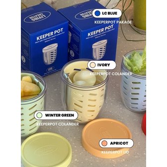 리빙크리에이터 [딸기철 추천] 지켜팟 신선보관용기 3종 세트 (3color) 후르츠팟 샐러드 밀프랩