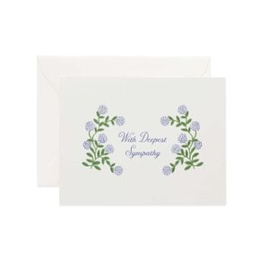 Hydrangea Sympathy Card 위로 카드