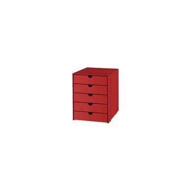 [USM 공식수입원 재고보유] USM Inos Box Set C4 With 5 Closed Trays (Ruby Red)