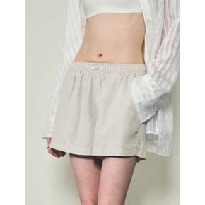 Glossy Citta Label Shorts_CTB526(Light Beige)