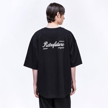 송지오 지제로 레트로 퓨처 티셔츠 블랙 SH3TS800BK
