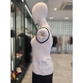 [부산점] [쥬크] 써머 부클 배색 니트 슬리브리스 (V262KSK948)
