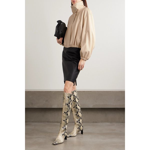 누어 해무어 피아 텍스처드 가죽 재킷 46376663163049505