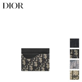 디올 Dior Saddle 마케트리 오블리크 자카드 카드 홀더 지갑 월렛