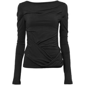 Drape Layered Long Sleeve (FL-128_Black)