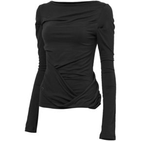 Drape Layered Long Sleeve (FL-128_Black)