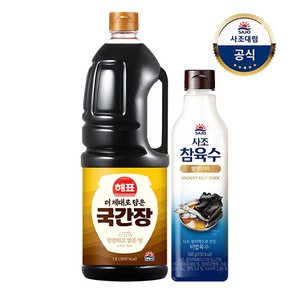 더제대로담은 국간장 1.8L 1개 + 참육수 멸치다시마 500g 1개