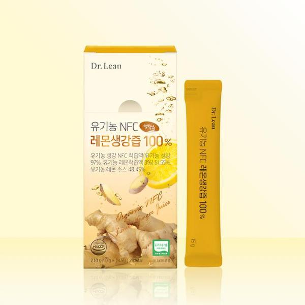 닥터린 유기농 NFC 레몬생강즙 100% 15g x 14포 / iuy (S30462224)