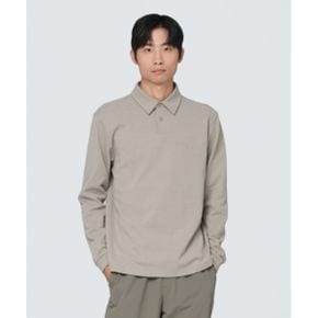 스노우피크 폴로 긴팔 티셔츠 (S24FMTPS10) Beige Gray