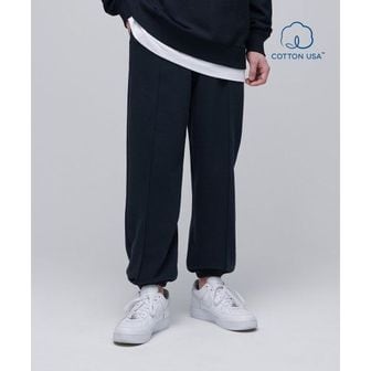  MUSINSA STANDARD 핀 턱 와이드 스웨트 팬츠 [네이비] PIN TUCK WIDE SWEAT PANTS [네이비]