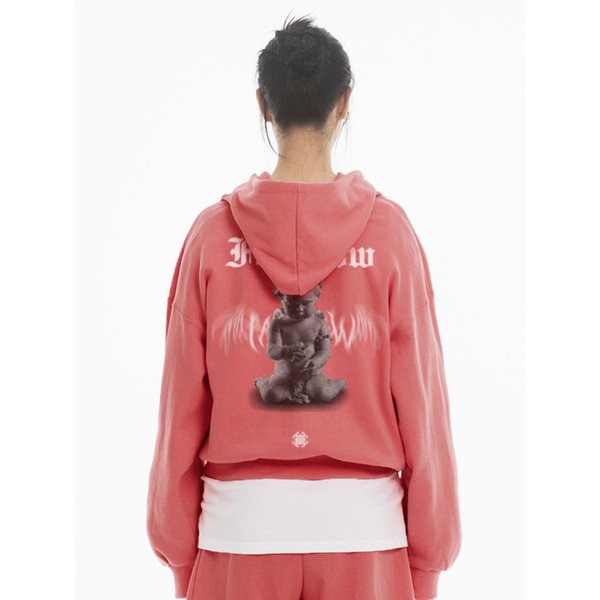 DEMONIC ANGEL OVER FIT HOODIE - RED