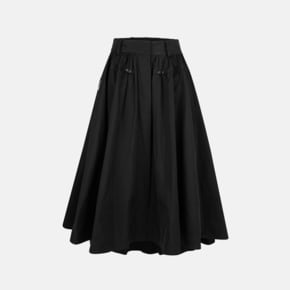 Black Nylon String Flare Skirt  M213CS2610Z