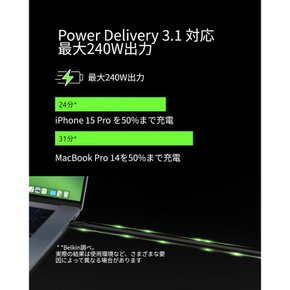 벨킨 USB-C USB4 240W 20Gbps 4K60Hz HDR 아이폰 15 맥북 아이패드 프로이맥 윈도우 USB-IF 2m