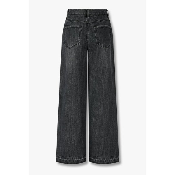 헴 칼라 디테일 와이드 데님 팬츠 7126155501173