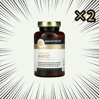  키노코 골드 AHCC 500mg 표고버섯균사체 60캡슐 2통