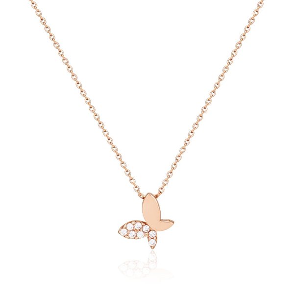 [비앤비골드] 14K 언발란스 나비 펜던트 체인 목걸이 MNN38810