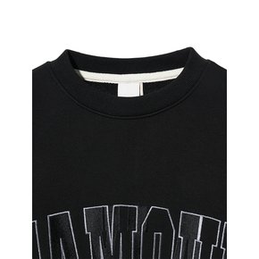 LAMOUR Big Embroidery Stitch Sweatshirt T87 Black