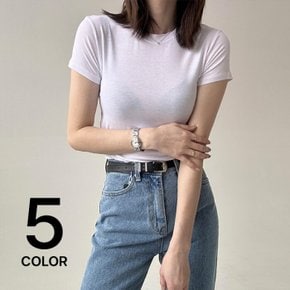 / 원트 슬림핏 찰랑 스판 반팔티 기본티 이너티/ 5컬러