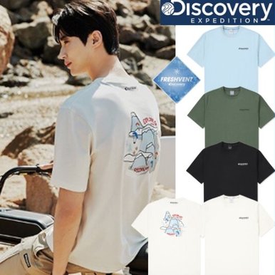 [24S/S] 디스커버리 DXRS8D043 변우석 착장 남여 공용 프레시벤트 그래픽 반팔 티셔츠 여름