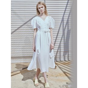 Volume sleeve long dress (2color)