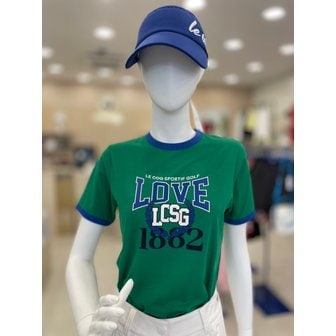 르꼬끄골프 [여주점] 여성 빅프린트 라운드넥 링거 반팔 티셔츠GQ222LRS41