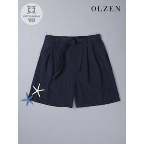 밴디드 벨트장식 핀턱주름 반바지 (ZLD2PH2104)