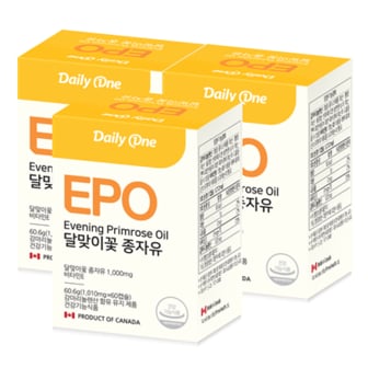 텐바이텐 데일리원 EPO 달맞이꽃 종자유 1010mg X 60캡슐 3통