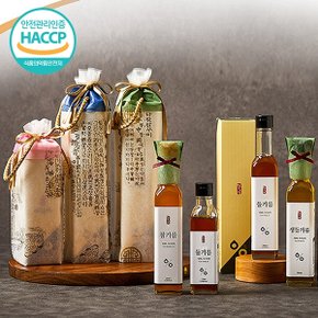 [웰굿]국산 저온압착 참기름 단품 선물세트 2호(250ml)(+한지포장,손잡이)