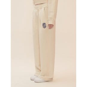 Symbol Lace Wide Sweat Pants AP804 (Ivory)